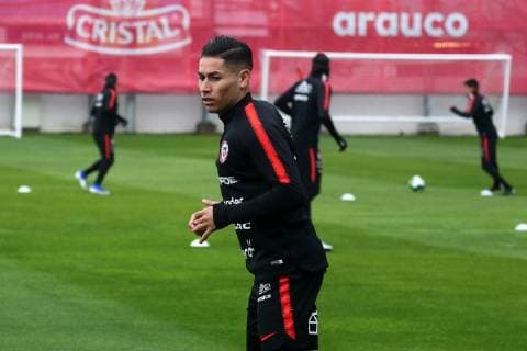 Fußball, Copa America, Nationalteam Chile Training Santiago, 31 de mayo de 2019 Futbol, entrenamiento seleccion chilena Los jugadores de la seleccion chilena son fotografiados durante el entrenamiento en Juan Pinto Duran, Santiago, Chile. 31 05 2019 Javier Salvo Photosport Football, Chile team training Chile team players are pictured during training at the Juan Pinto Duran, Santiago, Chile 31 05 2019 Javier Salvo Photosport Entrenamiento Seleccion Chilena 31 05 19 