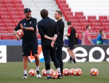 SOCCER - CL, Tottenham vs Liverpool MADRID,SPAIN,31.MAY.19 - SOCCER - UEFA Champions League, final, Tottenham Hotspur vs Liverpool FC, preview, training Liverpool. Image shows headcoach Juergen Klopp (Liverpool). GEPAxpictures xDavidxRodriguez