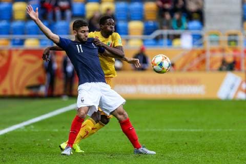 31.05.2019 GDYNIA UL. OLIMPIJSKA (POLAND) PILKA NOZNA (FOOTBALL) MISTRZOSTWA SWIATA W PILCE NOZNEJ DO LAT 20 (FIFA UNDER 20 WORLD CUP) MECZ (GAME) MALI U20 - FRANCJA U20 (MALI U20 - FRANCE U20) NZ NABIL ALIOUI BOUBACAR TRAORE FOTO TADEUSZ SKWIOT CYFRASPORT NEWSPIX.PL --- Newspix.pl FRANCE OUT!  20190531TSCS6582