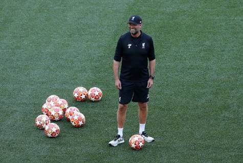 Fußball, CL Finale, FC Liverpool Abschlusstraining May 31, 2019 - Madrid, Spain - Liverpool manager Jurgen Klopp during the Liverpool FC training in sight of the UEFA Champions League Final at the Wanda Metropolitano Stadium in Madrid, Spain on May 31, 2019. Liverpool FC training - Uefa Champions League Final  - ZUMAn230 20190531_zaa_n230_397 Copyright: xMatteoxCiambellix