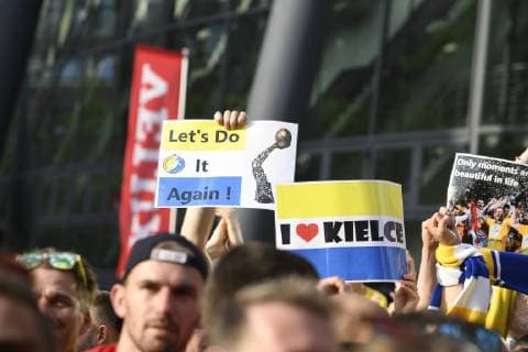 Handball, Velux EHF Final Four, Opening Party, Player, 31 05 19 Cologne Lanxess Arena Nordrhein Westfalen Germany