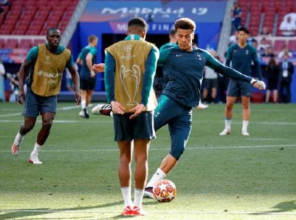 SOCCER - CL, Tottenham vs Liverpool MADRID,SPAIN,31.MAY.19 - SOCCER - UEFA Champions League, final, Tottenham Hotspur vs Liverpool FC, preview, training Tottenham. Image shows Dele Alli (Tottenham). GEPAxpictures xDavidxRodriguez