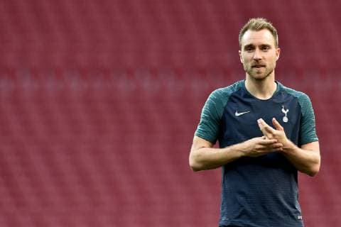May 31, 2019 - Madrid, Spain - Christian Eriksen of Tottenham Hotspur FC during the training session ahead UEFA Champions League Final 2019 match between Tottenham Hotspur and Liverpool at Wanda Metropolitano Stadium, Madrid, Spain on 31 May 2019. Tottenham Hotspur Training Session ahead Uefa Champions League Final  - ZUMAn230 20190531_zaa_n230_650 Copyright: xGiuseppexMaffiax