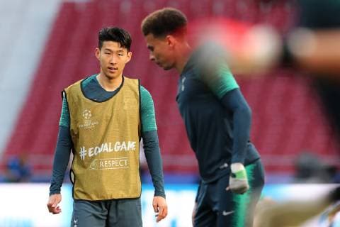 Heung Min Son of Tottenham looks on during the training Madrid 31-05-2019 Estadio Wanda Metropolitano, Football UEFA Champions League 2018 2019 Final 2019 Tottenham - Liverpool Photo Cesare Purini Insidefoto CesarexPurini