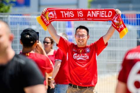 190601 Fans of Liverpool outside the stadium prior to the UEFA Champions League final between Tottenham and Liverpool on June 1, 2019 in Madrid Photo Petter Arvidson BILDBYRAN kod PA 92302,  Copyright: PETTERxARVIDSON BB190601PA010