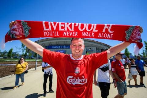 190601 A Liverpool supporter outside the Stadium Wanda Metropolitano prior to the UEFA Champions League final between Tottenham and Liverpool on June 1, 2019 in Madrid Photo Petter Arvidson BILDBYRAN kod PA 92302,  Copyright: PETTERxARVIDSON BB190601PA025