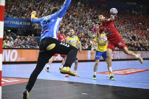 Dragan Gajic Telekom Veszprem HC vs. Vladimir Cupara PGE Vive Kielce , Handball, Men, Velux EHF Final Four, 1 Semifinal, Telekom Veszprem HC vs. PGE Vive Kielce, 01 06 19 Cologne Lanxess Arena Nordrhein Westfalen Germany