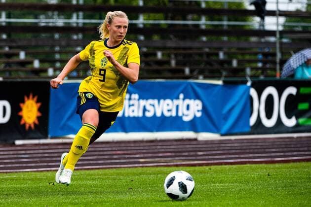 190601 Swedens Rebecka Blomqvist during the U23 football match between Sweden and China on June 1, 2019 in Karlstad,  Copyright: FREDRIKxKARLSSON BB190601FK044