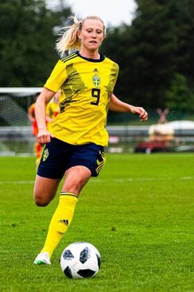 190601 Swedens Rebecka Blomqvist during the U23 football match between Sweden and China on June 1, 2019 in Karlstad,  Copyright: FREDRIKxKARLSSON BB190601FK074