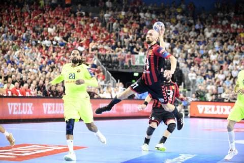Timur Dibirov HC Vardar counterattack, Handball, Men, Velux EHF Final Four, 2 Semifinals, FC Barcelona Lassa vs. HC Vardar Skopje, 01 06 19 Cologne Lanxess Arena Nordrhein Westfalen Germany