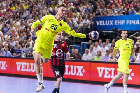 Cologne, Germany 01 June 2019 Handball EHF CL Semifinal FC Barcelona vs. HC Vardar Skobje Aleix Gomez Abello Barcelona Cologne Lanxess Arena Germany