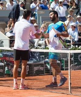 June 1, 2019: Salvatore Caruso (ITA) is defeated by Novak Djokovic (SRB) 3-6, 3-6, 2-6, at the French Open being played at Stade Roland-Garros in Paris, France. Â© Tennisclix 2019 CSM TENNIS 2019: French Open June 01 - ZUMAc04_ 20190601_zaf_c04_011 Copyright: xKarlaxKinnex
