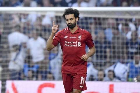Mohamed Salah of Liverpool FC celebrates after scoring during the 2019 UEFA Champions League Final match between Tottenham Hotspur and Liverpool at Wanda Metropolitano Stadium, Madrid, Spain on 1 June 2019. Copyright: xGiuseppexMaffiax 24160119