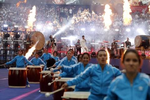 Imagine Dragons during the UEFA Champions League final match between Tottenham Hotspur FC and Liverpool FC at Estadio Metropolitano on June 01, 2019 in Madrid, Spain UEFA Champions League 2018 2019 xVIxVIxImagesx xMauricexvanxSteenxIVx 14632030