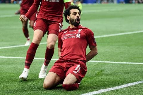 Mg Madrid (Spagna) 01 06 2019 - finale Champions League Tottenham-Liverpool foto Matteo Gribaudi Image nella foto: esultanza gol Mohamed Salah 