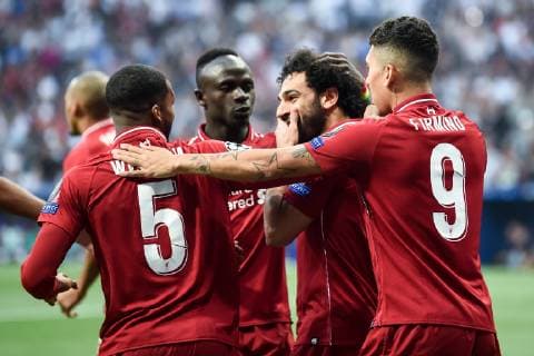 Mg Madrid (Spagna) 01 06 2019 - finale Champions League Tottenham-Liverpool foto Matteo Gribaudi Image nella foto: esultanza gol Mohamed Salah 