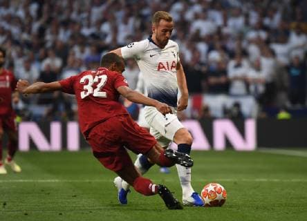01 06 2019, xkvx, Football UEFA Champions League Final, Tottenham Hotspur FC Liverpool emspor, v l Joel Matip FC Liverpool , Harry Kane Tottenham Hotspur DFL DFL REGULATIONS PROHIBIT ANY USE OF PHOTOGRAPHS as IMAGE SEQUENCES and or QUASI VIDEO Madrid