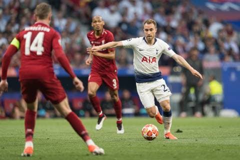 Madrid, Spain, 01 06 2019, UEFA Champions League 2018 19 Season, Final, Tottenham Hotspur FC Liverpool, Christian Eriksen Tottenham Hotspur controls the ball Defodi 01059001181 Defodi-059