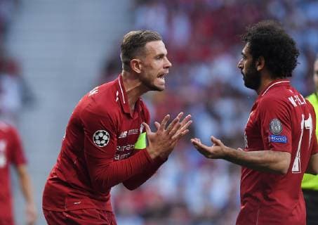 FOOTBALL CHAMPIONS LEAGUE SAISON 2018 2019 FINALE Tottenham Hotspur FC Liverpool 01 06 2019 Jordan Henderson li and Mohamed Salah re, both from Liverpool