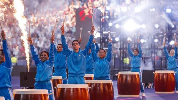 Madrid, Spain, 01 06 2019, UEFA Champions League 2018 19 Season, Final, Tottenham Hotspur FC Liverpool, Imagine Dragons are seen Defodi 09 523 097686 Defodi-523