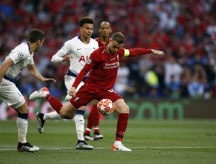 Liverpool s FC Jordan Henderson during UEFA Champions League match, Final Roundl between Tottenham Hotspur FC and Liverpool FC at Wanda Metropolitano Stadium in Madrid, Spain. June 01, 2019.  (7299)
