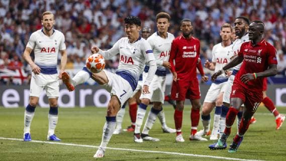 Madrid, Spain, 01 06 2019, UEFA Champions League 2018 19 Season, Final, Tottenham Hotspur FC Liverpool, Heung Min Son Tottenham controls the ball Defodi 09 523 097713 Defodi-523