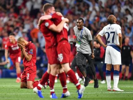 190601 Fabinho of Liverpool celebrates after winning the UEFA Champions League final between Tottenham and Liverpool on June 1, 2019 in Madrid Photo Petter Arvidson BILDBYRAN kod PA 92302,  Copyright: PETTERxARVIDSON BB190601PA160