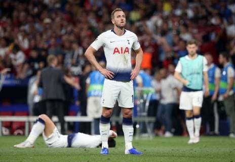 Tottenham Hotspur v Liverpool UEFA Champions League Final Harry Kane of Tottenham Hotspur shows dejections at full time during the UEFA Champions League Final at the Wanda Metropolitano Stadium, Madrid Content Not Available For UK Newspapers Copyright: xPaulxChestertonx FIL-13310-0251