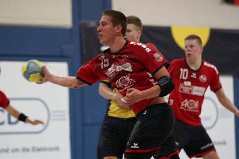 SG Flensburg Handewitt vs. Rhein Neckar Loewen, Handball, Male A Youth, German Championship, Final, Bundesliga, 01 06 19 Lars Kooij Nr 15, SG Flensburg Handewitt xmmkx