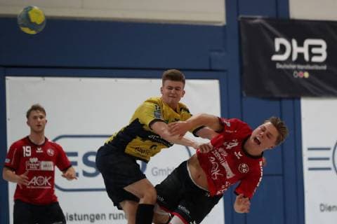SG Flensburg Handewitt vs. Rhein Neckar Loewen, Handball, Male A Youth, German Championship, Final, Bundesliga, 01 06 19 Joern Persson Nr 34, SG Flensburg Handewitt vs. Martin Schmied Nr 21, Rhein Neckar Loewen xmmkx
