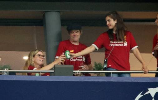 UEFA Champions League Final 2019 Tottenham Hotspurs FC Liverpool Spain, Madrid, 01 06 2019, Football, UEFA Champions League, Season 2018 2019, Final in Madrid, Tottenham Hotspurs FC Liverpool li Ulla Sandrock, Wife of Jürgen Klopp Coach FC Liverpool , mi Campino Die Toten Hosen , DFL DFB REGULATIONS PROHIBIT ANY USE OF PHOTOGRAPHS AS IMAGE SEQUENCES AND OR QUASI VIDEO