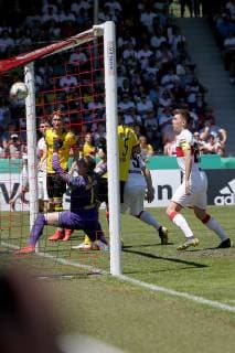 Aspach, Germany 30 05 2019, German A Junior Championship, A Junior Final VfB Stuttgart BV Borussia Dortmund, Goal To 1 0 by Antonis Aidonis VfB U19 Defodi 09 541 017289 Defodi-541