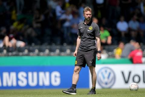 Aspach, Germany 30 05 2019, German A Junior Championship, A Junior Final VfB Stuttgart BV Borussia Dortmund, Coach Benjamin Hoffmann BVB U19 Watch Defodi 09 541 017267 Defodi-541