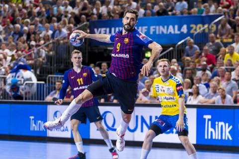 Cologne, Germany 02 June 2019 Handball EHF CL Match Place 3 FC Barcelona vs PGE Vive Kielce Raul Entrerrios Rodriguez Barcelona Cologne Lanxess Arena Germany