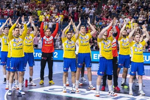 Cologne, Germany 02 June 2019 Handball EHF CL game place 3 FC Barcelona vs PGE Vive Kielce the team of Kielce Cologne Lanxess Arena Germany