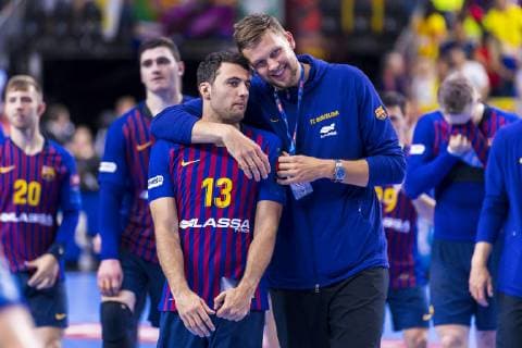 Cologne, Germany 02 June 2019 Handball EHF CL Match Place 3 FC Barcelona vs PGE Vive Kielce Aitor Arino Bengoechea Barcelona Cologne Lanxess Arena Germany