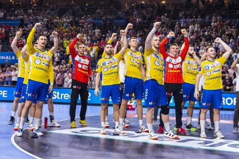 Cologne, Germany 02 June 2019 Handball EHF CL game place 3 FC Barcelona vs PGE Vive Kielce the team of Kielce Cologne Lanxess Arena Germany