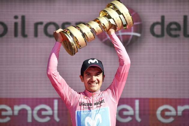 Giro d Italia, 21. Etappe Photo Fabio Ferrari LaPresse June 02, 2019 Verona (Italy) Cycling Giro d Italia 2019 - 102th edition - stage 21 from Verona to Verona to Individual Time Trial In the pic: Richard Carapaz (Movistar Team) winner of giro d italia  Copyright: xFabioxFerrari LaPressex