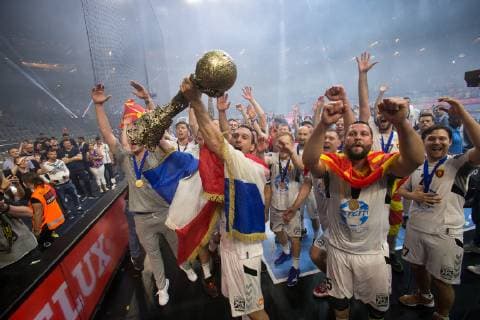 Handball, EHF CL, Final Four, Finale, HC Vardar Skopje - Telekom Veszprem HC HC Vardar HANDBALL : Finale Ligue des champions - Telekom Veszprem HC vs HC Vardar - 02 06 2019 THEOPHILELaurent Panoramic 