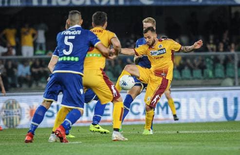 Fußball, Italien, Aufstiegrunde zur Serie A, Hellas Verona - AS Cittadella Photo Claudio Martinelli LaPresseJune 2nd, 2018 Verona Italysport soccerVerona vs Cittadella - Italian Football Championship League BKT 2018 2019 - Promotion - Bentegodi stadium.In the pic: branca e gustafson  Copyright: xClaudioxMartinelli LaPressex