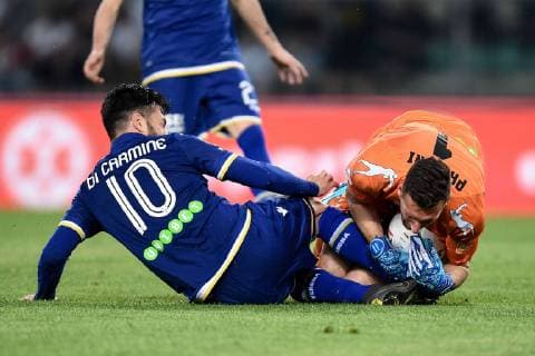 Db Verona 02 06 2019 - campionato di calcio serie B Hellas Verona-Cittadella foto Daniele Buffa Image nella foto: Samuel Di Carmine-Alberto Paleari 