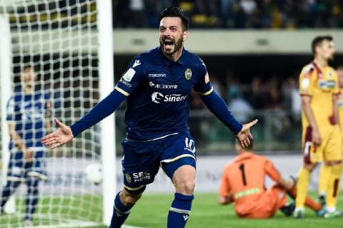 Fußball, Italien, Aufstiegrunde zur Serie A, Hellas Verona - AS Cittadella Db Verona 02 06 2019 - campionato di calcio serie B Hellas Verona-Cittadella foto Daniele Buffa Image nella foto: esultanza gol Samuel Di Carmine 