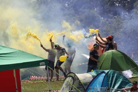 June 1, 2019 - Mugello, FI, Italy - Valentino Rossi Fans during the qualify of the Oakley Grand Prix of Italy, at International Circuit of Mugello, on June 1, 2019 in Mugello, Italy MotoGp of Italy - Qualifying  - ZUMAn230 20190601_zaa_n230_1212 Copyright: xDaniloxDixGiovannix