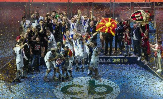 Final 4 Veszprem Vardar Skopje Handball Final Lanxess Arena Cologne Germany Date 02 06 2019 Award ceremony