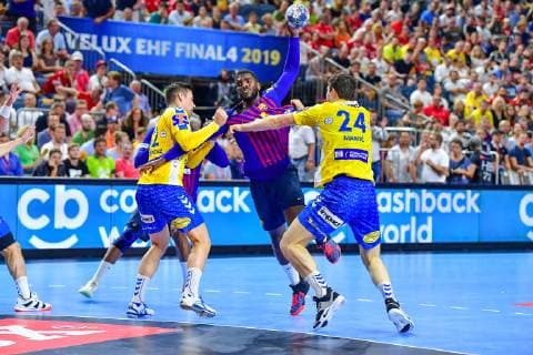 VELUX EHF FINAL4 2019 VELUX EHF FINAL4 2019 Match for 3rd place Barca Lassa PGE Vive Kielce 02 06 2019 LANXESS Arena Cologne Dika Mem 24 Barca Lassa cannot be stopped Cologne 02 06 19 Handball , Nordrhein Westfalen Germany