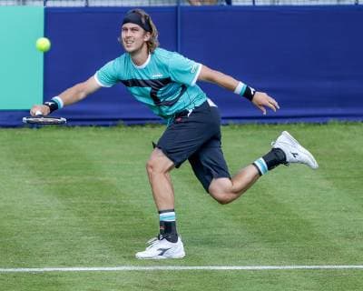 Surbiton Trophy Day One Lukas Lacko of Slovakia on Day One of the Fuzion 100 Surbiton Trophy at the Surbiton Racket & Fitness Club, Surbiton Content Not Available For UK Newspapers Copyright: xStevexO Sullivanx FIL-13317-0026