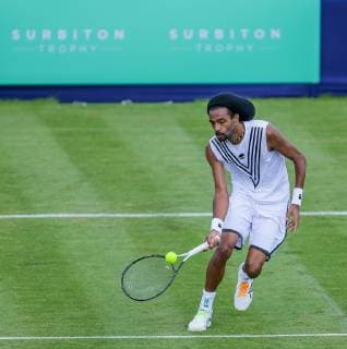 Surbiton Trophy Day One Dustin Brown of Germany on Day One of the Fuzion 100 Surbiton Trophy at the Surbiton Racket & Fitness Club, Surbiton Content Not Available For UK Newspapers Copyright: xStevexO Sullivanx FIL-13317-0030