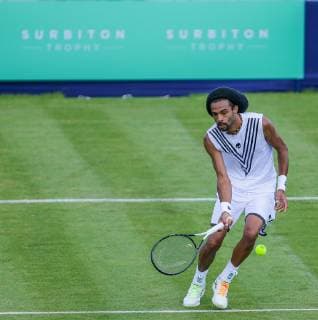 Surbiton Trophy Day One Dustin Brown of Germany on Day One of the Fuzion 100 Surbiton Trophy at the Surbiton Racket & Fitness Club, Surbiton Content Not Available For UK Newspapers Copyright: xStevexO Sullivanx FIL-13317-0031