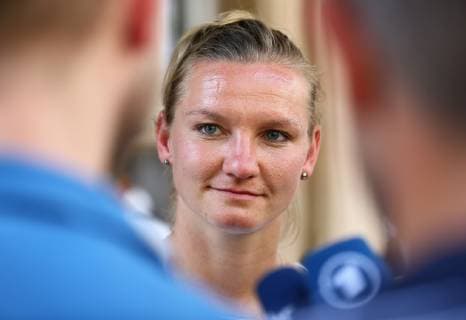 03 06 2019, xcex, GER, Frankfurt am Main, Villa Kennedy, womens football, national team, DFB, DFB women, FIFA World Cup, the DFB women start from Frankfurt to the World Cup in France National player and captain Alexandra Popp in an interview with media representatives