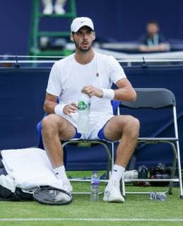 Surbiton Trophy Day Two Andrew Watson of Great Britain on Day Two of the Surbiton Trophy at the Surbiton Racket & Fitness Club, Surbiton Content Not Available For UK Newspapers Copyright: xStevexO Sullivanx FIL-13319-0008